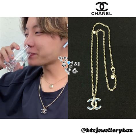 jimin black chanel necklace|chanel double strand perl necklace.